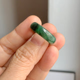 17.1mm A-Grade Natural Floral Imperial Jadeite Abacus Ring Band No.161856