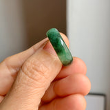 17.1mm A-Grade Natural Floral Imperial Jadeite Abacus Ring Band No.161856