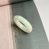 17.3mm A-Grade Natural Light Green Jadeite Ring Band No: 161873