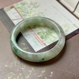 51.9mm A-Grade Lavender Green Jadeite Modern Round Bangle No.151803