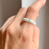 17.3mm A-Grade Natural Light Green Jadeite Ring Band No: 161873
