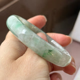 51.9mm A-Grade Lavender Green Jadeite Modern Round Bangle No.151803