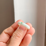 17.3mm A-Grade Natural Light Green Jadeite Ring Band No: 161873