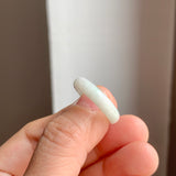 17.3mm A-Grade Natural Light Green Jadeite Ring Band No: 161873