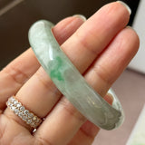 51.9mm A-Grade Lavender Green Jadeite Modern Round Bangle No.151803