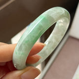 51.9mm A-Grade Lavender Green Jadeite Modern Round Bangle No.151803