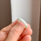 17.3mm A-Grade Natural Light Green Jadeite Ring Band No: 161873
