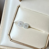 Icy A-Grade Natural Lilac Jadeite Donut Stud Earring No.180847