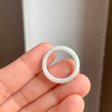 17.3mm A-Grade Natural Light Green Jadeite Ring Band No: 161873