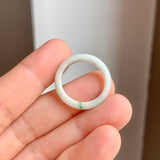 17.3mm A-Grade Natural Light Green Jadeite Ring Band No: 161873