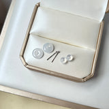 Icy A-Grade Natural Lilac Jadeite Donut Stud Earring No.180847