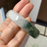 52.4mm A-Grade Floral Jadeite Modern Round Bangle No.152167