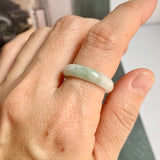 17.5mm A-Grade Natural Tri-Colour Jadeite Ring Band No: 161451