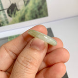 17.5mm A-Grade Natural Yellowish Green Jadeite Ring Band No: 161817