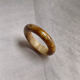 17.7mm A-Grade Natural Brown Jadeite Ring Band No: 161838