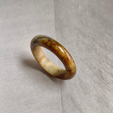 17.7mm A-Grade Natural Brown Jadeite Ring Band No: 161838