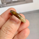 17.7mm A-Grade Natural Brown Jadeite Ring Band No: 161838