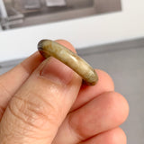 17.7mm A-Grade Natural Brown Jadeite Ring Band No: 161838