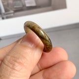 17.7mm A-Grade Natural Brown Jadeite Ring Band No: 161838