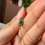 A-Grade Natural Imperial Floral Jadeite Bagel Bracelet (Rose Gold) No.190500