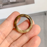 17.7mm A-Grade Natural Brown Jadeite Ring Band No: 161838