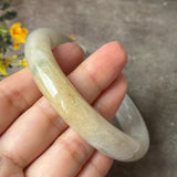 54.5mm A-Grade Natural Tri-Colour Jadeite Bold Traditional Round Bangle No. 151034