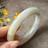 54.5mm A-Grade Natural Tri-Colour Jadeite Bold Traditional Round Bangle No. 151034