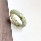 18.7mm A-Grade Natural Green Jadeite Ring Band No: 161626