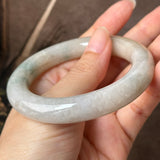 54.5mm A-Grade Natural Tri-Colour Jadeite Bold Traditional Round Bangle No. 151034