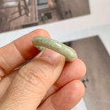 18.7mm A-Grade Natural Green Jadeite Ring Band No: 161626