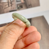 18.7mm A-Grade Natural Green Jadeite Ring Band No: 161626