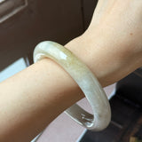 54.5mm A-Grade Natural Tri-Colour Jadeite Bold Traditional Round Bangle No. 151034