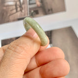 18.7mm A-Grade Natural Green Jadeite Ring Band No: 161626