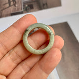 18.7mm A-Grade Natural Green Jadeite Ring Band No: 161626