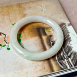 57.8mm A-Grade Natural Lavender Green Jadeite Bold Traditional Round Bangle No. 151578