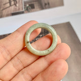 18.7mm A-Grade Natural Green Jadeite Ring Band No: 161626