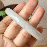 57.8mm A-Grade Natural Lavender Green Jadeite Bold Traditional Round Bangle No. 151578