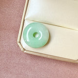 A-Grade Natural Moss On Snow Jadeite Donut No. 172576