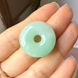 A-Grade Natural Moss On Snow Jadeite Donut No. 172576