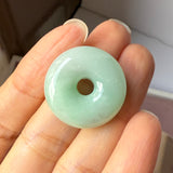 A-Grade Natural Moss On Snow Jadeite Donut No. 172576