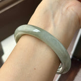 54.7mm A-Grade Natural Earthy Tone Jadeite Bold Traditional Round Bangle No. 151111