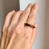 18.9mm A-Grade Natural Dark Brown Jadeite Ring Band No. 161765