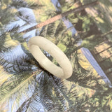 21.6mm A-Grade Natural White Jadeite Ring Band No. 161697