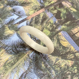 21.6mm A-Grade Natural White Jadeite Ring Band No. 161697
