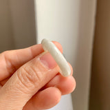 21.6mm A-Grade Natural White Jadeite Ring Band No. 161697
