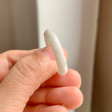 21.6mm A-Grade Natural White Jadeite Ring Band No. 161697