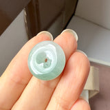 A-Grade Natural Bluish Green Jadeite Donut No. 172580