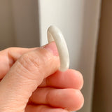 21.6mm A-Grade Natural White Jadeite Ring Band No. 161697
