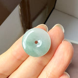 A-Grade Natural Bluish Green Jadeite Donut No. 172580