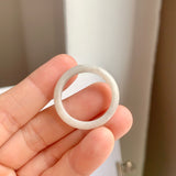 21.6mm A-Grade Natural White Jadeite Ring Band No. 161697